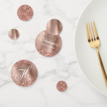 Glitterende Roze Gouden Folie Baby Shower