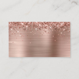 Glitterende Roze Gouden Folie Blank Plaatskaartje