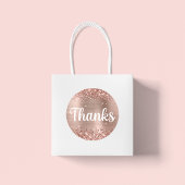 Glitterende Roze Gouden Folie Blanko Ronde Sticker