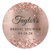 Glitterende Roze Gouden Folie Bruidsfeest