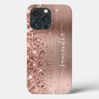 Glitterende Roze Gouden Folie Moderne Vrouwelijke 