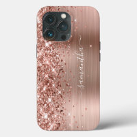 Glitterende Roze Gouden Folie Moderne Vrouwelijke