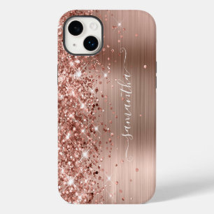Glitterende Roze Gouden Glam Moderne Meisjesachtig