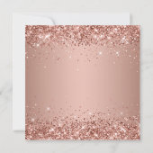 Glitterende Roze Gouden Gradiënt Trouw Kaart (Achterkant)