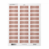 Glitterende Roze Gouden Gradiënt Trouwdag Etiket (Full Sheet)
