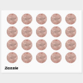 Glitterende Roze Gouden Huwelijk Ronde Sticker (Vel)