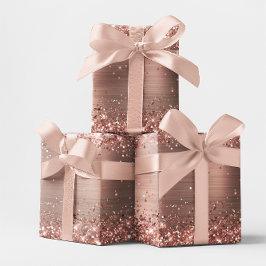 Glitterende Roze Gouden Ombre Folie Inpakpapier Vel