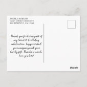 Glitterende roze gouden Sweet 16 harten dank je we Briefkaart (Achterkant)