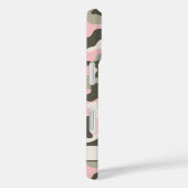 Glitterende Roze Groene Camouflage Gepersonaliseer Case-Mate iPhone Case (Achterkant / Rechts)