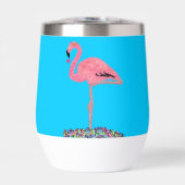 Glitterende Roze Hanukkah flamingo strand (Voorkant)