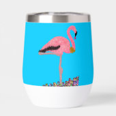 Glitterende Roze Hanukkah flamingo strand (Achterkant)