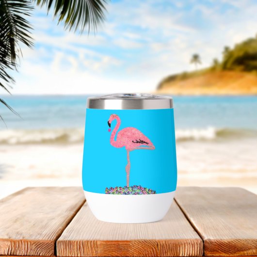 Glitterende Roze Hanukkah flamingo strand (Strand (Gedraaid) )
