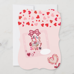 Glitterende Roze Mok en Hartjes Gelukkig Valentijn Feestdagenkaart