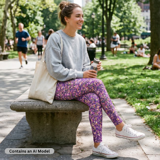 Glitterende Roze Paarse Confetti Glitters Leggings