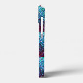 Glitterende roze paarse ombre abstract monogram Case-Mate iPhone case (Achterkant / Links)