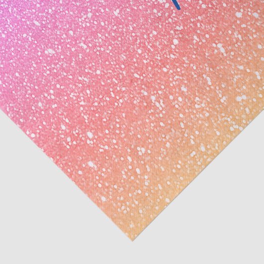 Glitterende Roze Paarse Ombre Kleurrijke Verjaarda Tissuepapier (Detail)