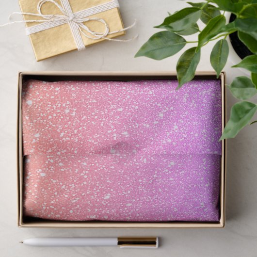 Glitterende Roze Paarse Ombre Kleurrijke Verjaarda Tissuepapier (Geschenk)