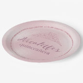 Glitterende Roze Tiara Quinceañera Papieren Bordje (Gekanteld)