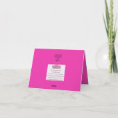 Glitterende roze vlinder feestdagen kaart (Achterkant)