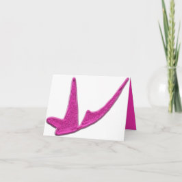 Glitterende roze vlinder feestdagen kaart