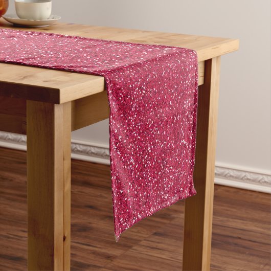 Glitterende Roze & Zilver Glitters Korte Tafelloper (Voorbeeld)