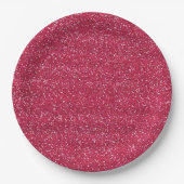 Glitterende Roze & Zilver Glitters Papieren Bordje (Voorkant)