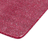 Glitterende Roze & Zilver Glitters Snijplank (Hoek)