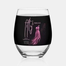 Glitterende Roze Zwarte Chic 50 & Fabulous Verjaar