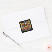 Glitterende Semiquincentennial Adelaar Embleem Vierkante Sticker (Envelop)