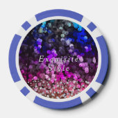 Glitterende Sequin Monogram Poker Chips (Achterkant)