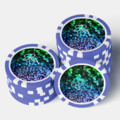 Glitterende Sequin Monogram Poker Chips (Opstapeling)