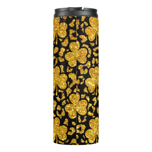 Glitterende Shamrock Extravaganza Thermosbeker (Achterkant)