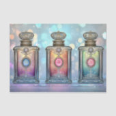 Glitterende Sierlijke Parfumflesjes AF5 Decoupage Tissuepapier (Voorkant)
