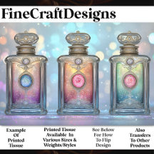 Glitterende Sierlijke Parfumflesjes AF5 Decoupage
