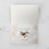 Glitterende sneeuwsfeer winter bloemenfoto  feestdagen kaart (Binnen)