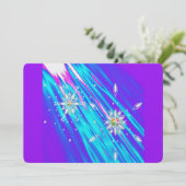 Glitterende sneeuwvlokjes feestdagenkaart (Staand voorkant)