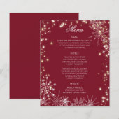 Glitterende Sneeuwvlokken en Trouwmenu (Voorkant / Achterkant)