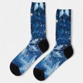 Glitterende Sneeuwvlokken Winter Kerstmis Sokken (Links)