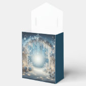 Glitterende Snowy Forest Wedding Bedankdoosjes (Geopend)