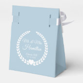 Glitterende Snowy Forest Wedding Bedankdoosjes (Achterkant)