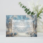 Glitterende Snowy Forest Wedding Enclosure Kaart (Staand voorkant)