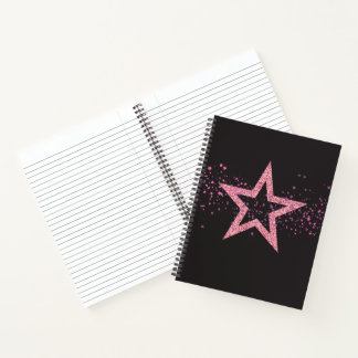 Glitterende Ster Roze Baby mooi Notitieboek