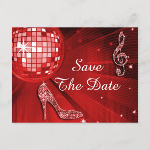 Glitterende Stiletto Hak 25e Verjaardag Save The D Aankondigingskaart