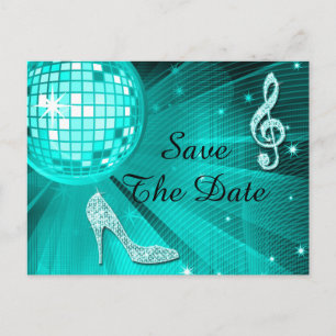 Glitterende Stiletto Hak 25e Verjaardag Save The D Aankondigingskaart