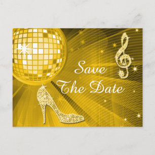 Glitterende Stiletto Hak 65e Verjaardag Save The D Aankondigingskaart