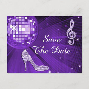 Glitterende Stiletto Hak 65e Verjaardag Save The D Aankondigingskaart