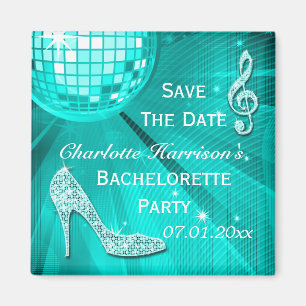 Glitterende Stiletto Hak Bachelorette Save The Dat Magneet