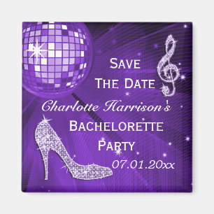 Glitterende Stiletto Hak Bachelorette Save The Dat Magneet