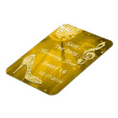Glitterende Stiletto Hak Sweet 16 Save The Date Magneet (Linkerzijde)