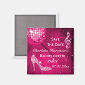 Glitterende Stiletto Hiel Bachelorette Save The Da Magneet (Voorkant / Achterkant)